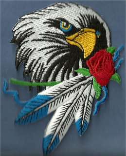 EAGLE FEATHERS Embroidered Cool NEW Biker Vest Patch  