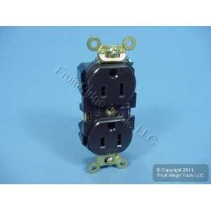  Leviton Brown INDUSTRIAL Receptacle Duplex Outlet BRASS 