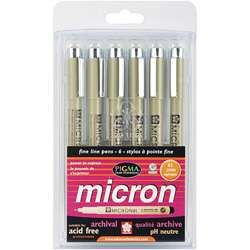 Pigma Micron 0.25 mm Point Pens  