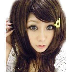 fashion long DARK BROWN full wig womens wave curls wigs cosplay party 