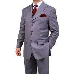 Ferrecci Mens Six Button Urban Grey Suit  