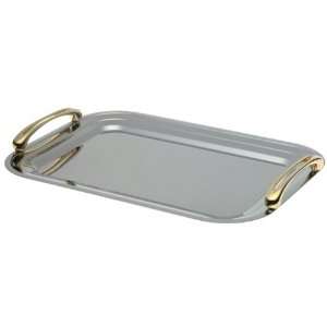   Oro 15 Inch Rectangular Stainless Steel Serving Tray