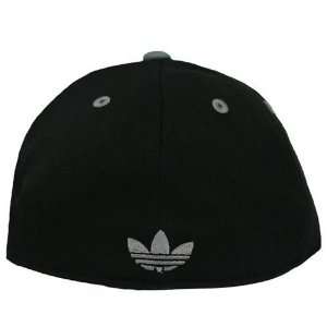  Spurs Team Color & Gray Two Tone Flat Brim Flex Fit Hat (Black/Gray 