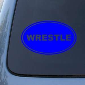  WRESTLE EURO OVAL   WWE WWF UFC   Vinyl Car Decal Sticker 