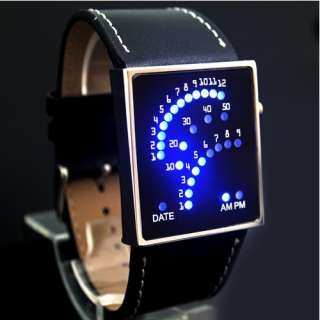 Fashion Fan Blue Backlit LED Watch Digital Dial Men Women Unisex Watch 