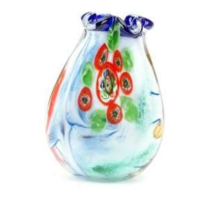   Design Glass Huge Millefiori Star Art Vase Patio, Lawn & Garden