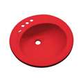 Madison Collection Red Lawrence Series Drop in Bathroom Sink 