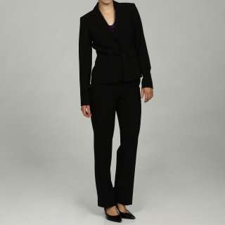 Calvin Klein Womens Petite Black Pant Suit  