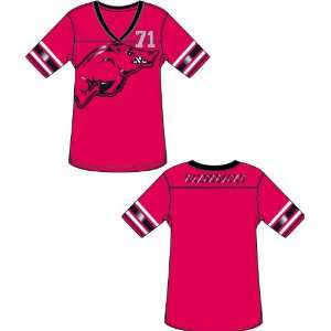   Arkansas Razorback Womens Jersey T Shirt With Stripes Sports