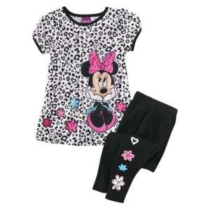 NWT Disney Minnie Mouse Short Sleeve 2pc Set Size 2T 3T 4T 5T  