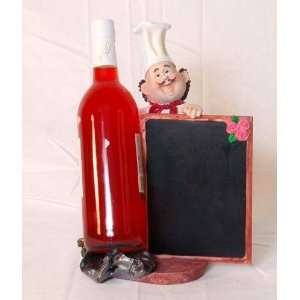  Bistro chef wine bottle holder figurine 12 Kitchen 