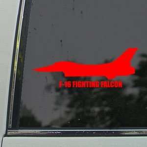  F 16 FIGHTING FALCON Red Decal Military Soldier Red 