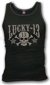 Lucky 13 SKull Nautical Star tank Top Shirt Greaser Punk Rat Rod 