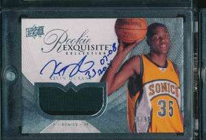 KEVIN DURANT 2007 08 UD EXQUISITE PATCH JERSEY # 35/99 OKLAHOMA CITY 