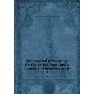  proceedings for the period from . and a directory of members 