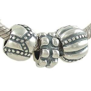   Edge Spacer Beads Sterling Silver for European Charm Bracelet Jewelry