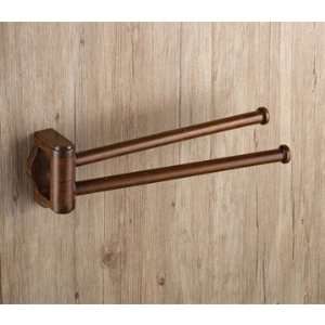   Wall Mounted Wood Double Arm Swivel Towel Bar from the