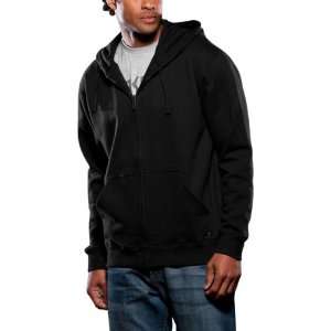   Square O Front Fleece Mens Hoody Zip Racewear Sweatshirt   Black / 2X