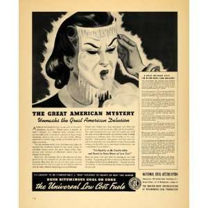  1940 Ad National Coal Association Product Heat Mask 