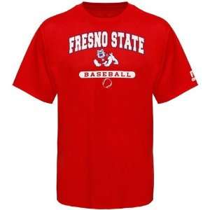  Russell Fresno State Bulldogs Cardinal Baseball T shirt 