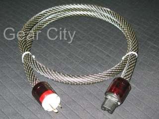   AU Mains Power OFC Cable Shield Cord IEC Plug Tube Pre Amp Hi Fi CPB4A