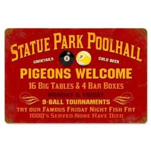  Statue Park Sports and Recreation Vintage Metal Sign 