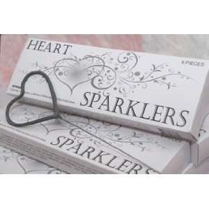  Heart Shaped Sparklers   Set of 6
