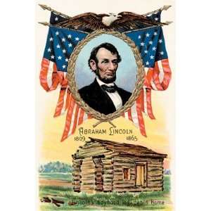  Lincolns Boyhood Log Cabin Home   Poster (12x18)