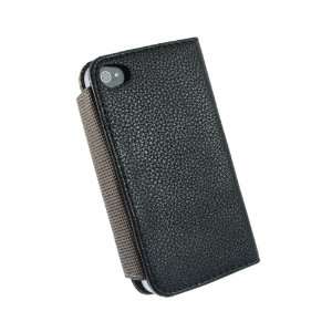  Black Hand Strap Credit Card Slot Wallet PU leather Case 