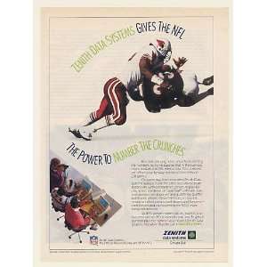  1991 Zenith Data Systems NFL PC Laptop Computer Print Ad 
