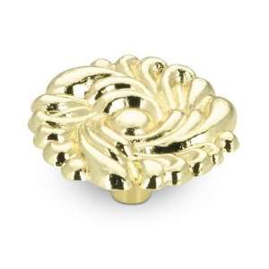 Village expression   1 1/2 diameter swirl embossed knob in brass