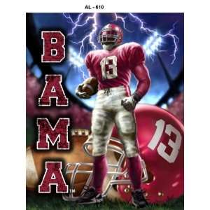  Alabama College Stadium Lightning Bolt Blanket Arts 