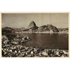 1937 Houses Rio de Janeiro Sugarloaf Mountain P. Fuss   Original 