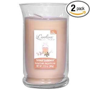  Carolina Jar Candles, Sensual Sandalwood Scent (Pack of 2 