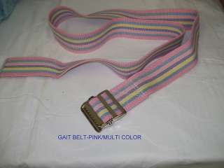 GAIT BELT Pink / Multi Colored Great Gift for OT or PT  