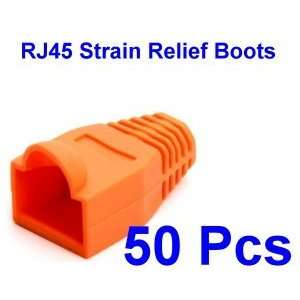  VasterCable,RJ45, Orange, Strain Relief Boots (50 Pcs Per 