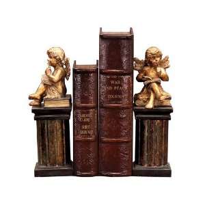  Home Décor Pair Thinking Cherub Bookends By Sterling 