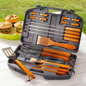  BrylaneHome BBQ Tool Set With 18 Pcs.