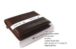 R342*NEW Leather Luxury Mens Wallet*Credit Card Wallet  