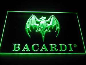 Bacardi Logo Beer Bar Pub Store Light Sign Neon B028  
