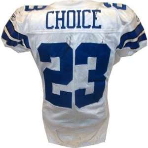 Choice Jersey   Cowboys #23 Game Worn White Football Jersey vs. Eagles 