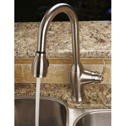   Chrome Kitchen Pulldown Faucet with Soap Dispenser  
