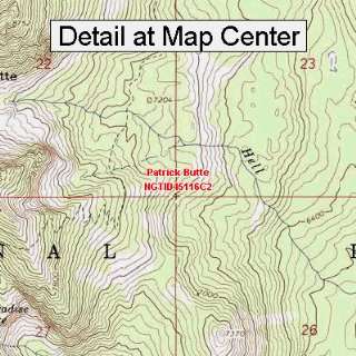  USGS Topographic Quadrangle Map   Patrick Butte, Idaho 