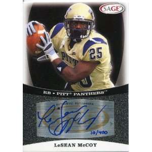 LeSean McCoy Autographed 2009 Sage Card