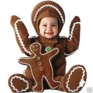 NEW TOM ARMA GINGERBREAD BOY COSTUME SIZE 6 12 MONTHS  