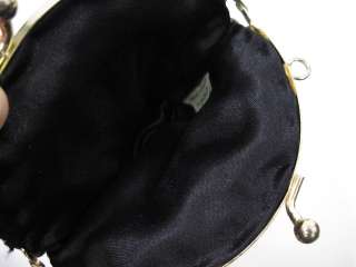  Black Beaded Small Clutch Handbag. This a small beaded coin purse 