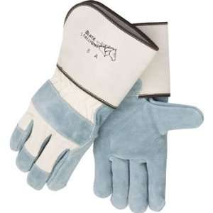  Split Cowhide Leather Palm Gloves  Long Cuff   La