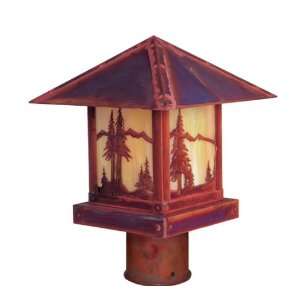  Timber Ridge 12 inch Outdoor Light Post with Mountain 