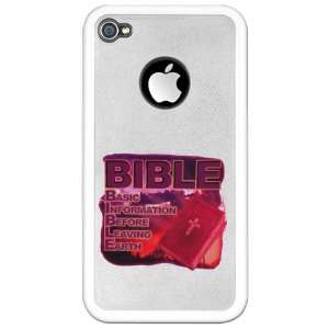  iPhone 4 Clear Case White BIBLE Basic Information Before 