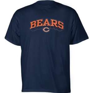  Chicago Bears Navy Line of Scrimmage Embroidered T Shirt 